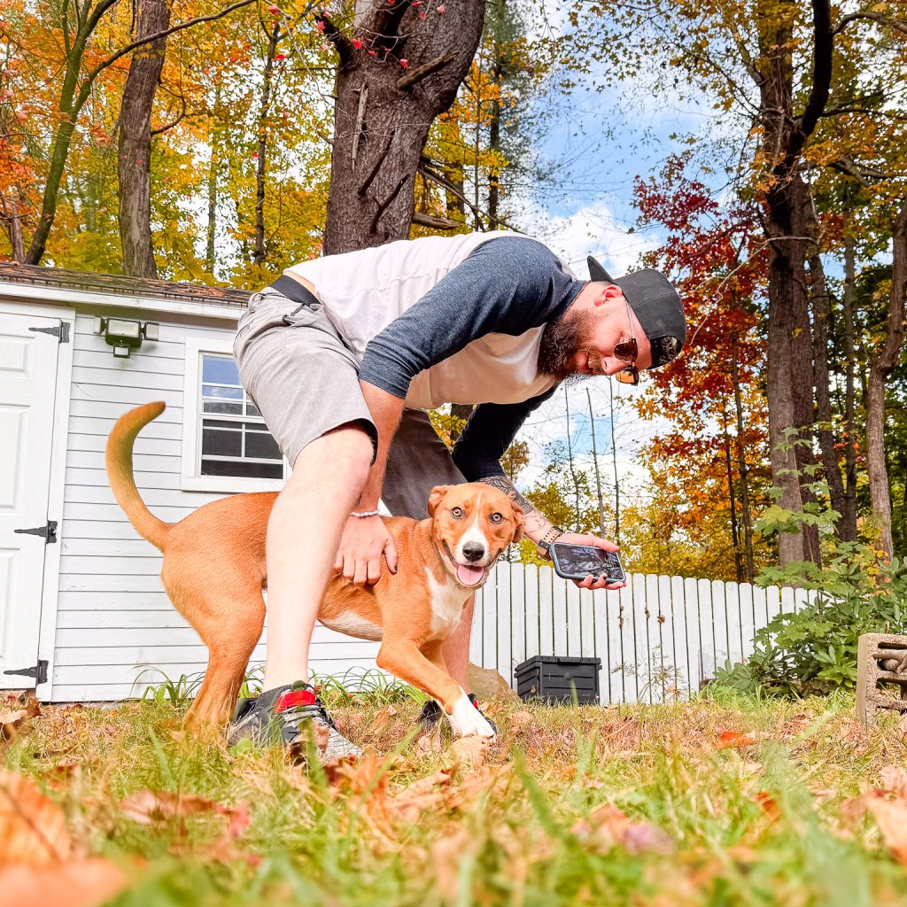 Colton and Penny Playing Tails and Trails